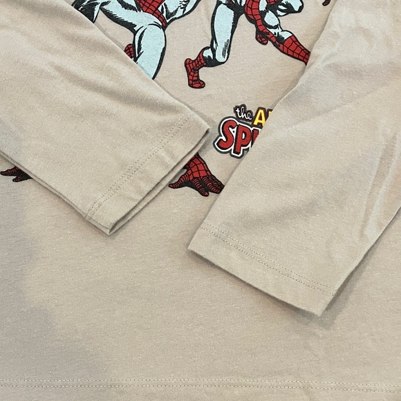 Marvel boys size large 10-12 years Beige Spiderman long sleeve t-Shirt - Picture 8 of 11